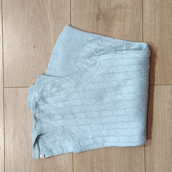 Light Blue Cable Knit Sweater, Merona woman sweater  , Ladies Size XXL - Picture 6 of 6